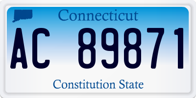 CT license plate AC89871