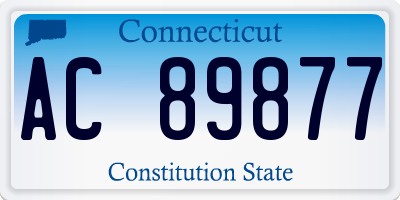 CT license plate AC89877
