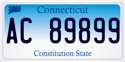 CT license plate AC89899