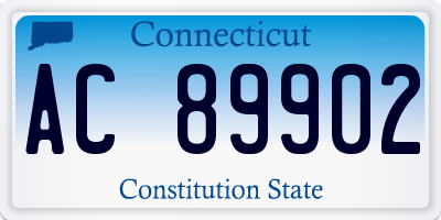 CT license plate AC89902