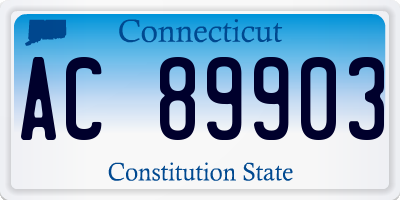 CT license plate AC89903