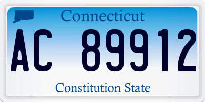 CT license plate AC89912