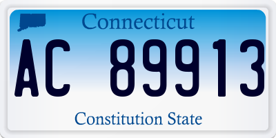 CT license plate AC89913