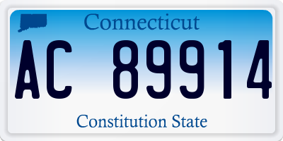 CT license plate AC89914
