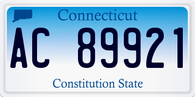 CT license plate AC89921