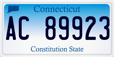 CT license plate AC89923
