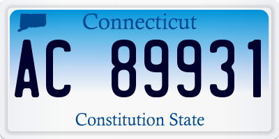 CT license plate AC89931