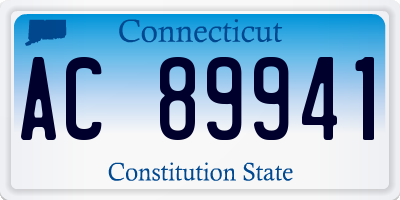CT license plate AC89941
