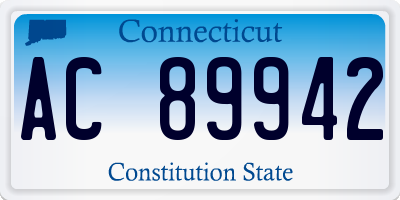 CT license plate AC89942