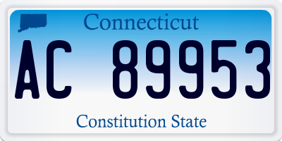 CT license plate AC89953