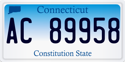 CT license plate AC89958