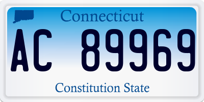 CT license plate AC89969