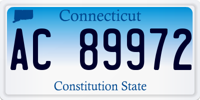 CT license plate AC89972