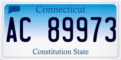 CT license plate AC89973