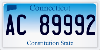 CT license plate AC89992