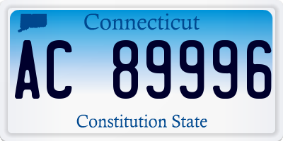 CT license plate AC89996