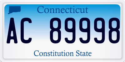 CT license plate AC89998