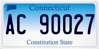 CT license plate AC90027