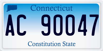 CT license plate AC90047