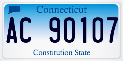 CT license plate AC90107