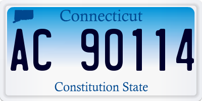 CT license plate AC90114