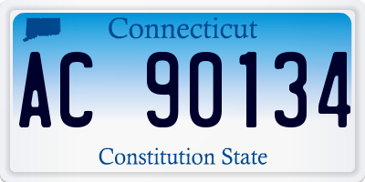 CT license plate AC90134