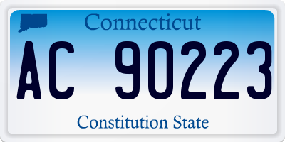 CT license plate AC90223