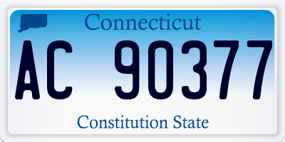 CT license plate AC90377