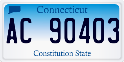 CT license plate AC90403