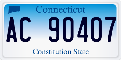 CT license plate AC90407