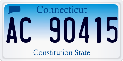 CT license plate AC90415