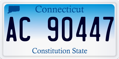 CT license plate AC90447