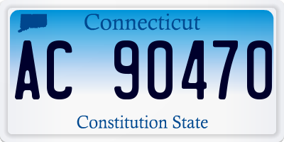 CT license plate AC90470