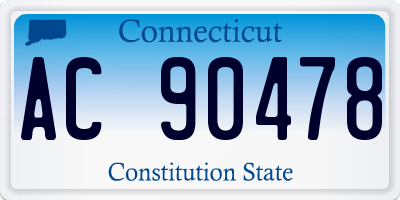 CT license plate AC90478