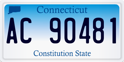 CT license plate AC90481