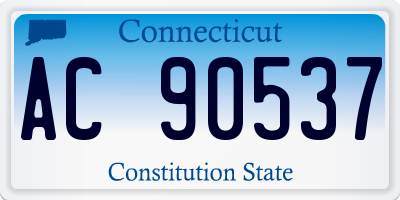 CT license plate AC90537