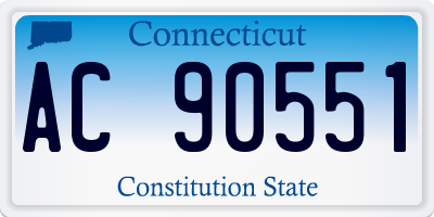 CT license plate AC90551