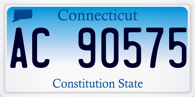 CT license plate AC90575
