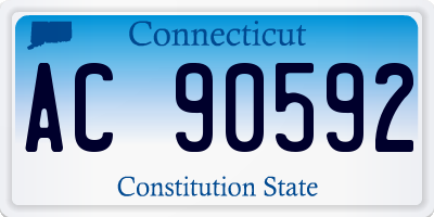 CT license plate AC90592