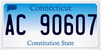 CT license plate AC90607