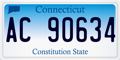 CT license plate AC90634