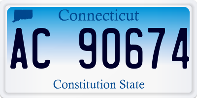 CT license plate AC90674