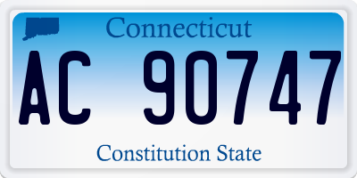 CT license plate AC90747