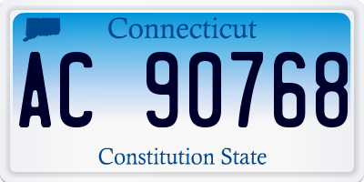 CT license plate AC90768