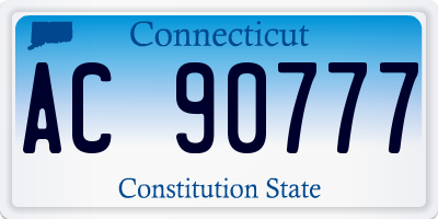 CT license plate AC90777