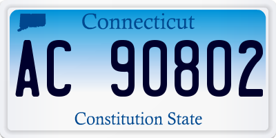 CT license plate AC90802