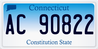 CT license plate AC90822