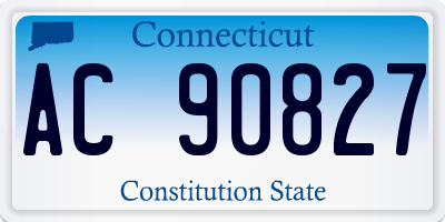 CT license plate AC90827