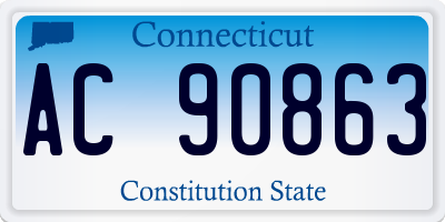 CT license plate AC90863
