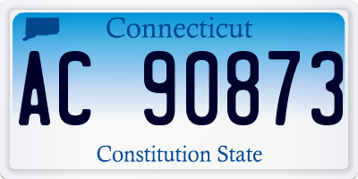 CT license plate AC90873